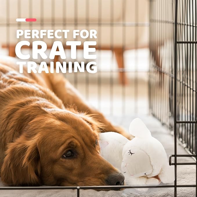 ALL FOR PAWS Puppy Heartbeat Stuffed Animal Toy, Dog Anxiety Toys Soothing Dog Crate Snuggle Sleep Aid Plush Comfort Toys