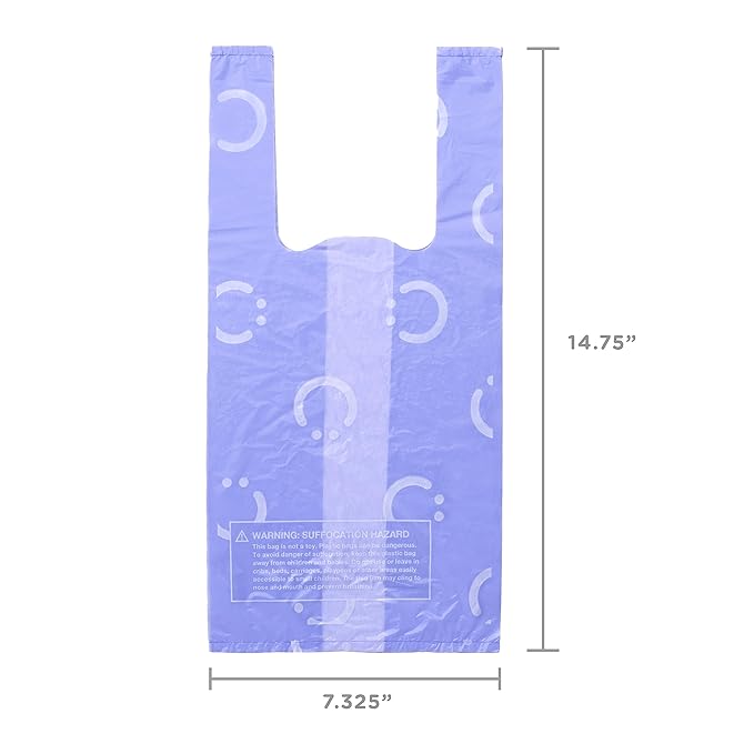Ubbi Disposable Diaper Sacks, Lavender Scented, Easy-To-Tie Tabs, Diaper Disposal or Pet Waste Bags, 200 Count (Pack of 2)