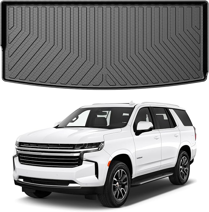 Mixsuper Cargo Liner for Chevrolet Tahoe/GMC Yukon 2021-2026, All Weather Cargo Mat Trunk Liner, Behind The 3rd Row Seats, Black
