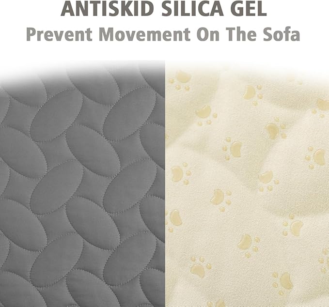 Ameritex Pet Bed Cover Dog Bed Blanket for Sofa and Furniture Waterproof New Pattern Design (68x82 Inch, Light Grey)