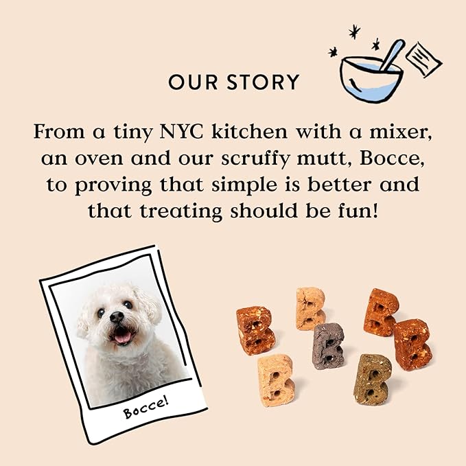 Bocce's Bakery Chicken & Pumpkin Sunday Roast Training Treats for Dogs - Wheat-Free, All-Natural Dog Treats for Training, 6 oz Bag