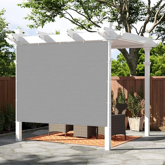 SUNNY GUARD Shade Cloth Custom Size 11x17 FT Sun Shade Screen Fabric Shade Cover Tarp with Grommets for Pergola Backyard Garden, Light Grey(We Customized)