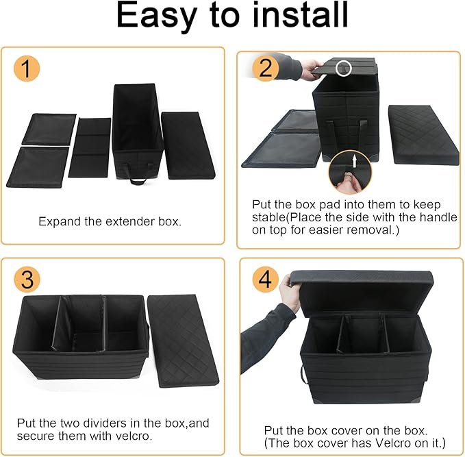LIONROGE Car Back Seat Extender for Large Dogs up to 200lbs,Dog Car Back & Front Seat Extender with Storage,Prevent Your Dogs from Falling Off The Seat