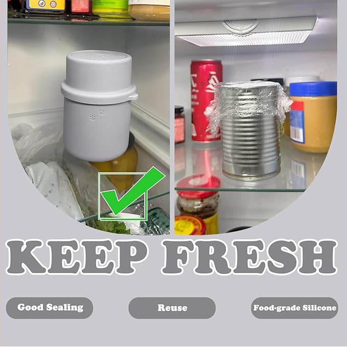 Original Canned Dog Food Storage Container | Silicone Can Cover Pet Food Sealer | BPA Free, Airtight, Dishwasher & Freezer Safe (Grey)