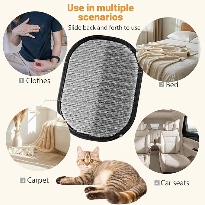 Five-Finger Electrostatic Pet Hair Remover Glove, Reusable Washable Magic Brush Pet Hair Remover Tool for Laundry, Couch, Carpet, Car Seat (1pcs)