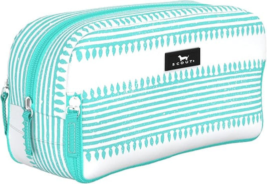 SCOUT 3-Way Bag - Travel Makeup Pouch and Toiletry Bag for Women with Three Zipper Compartments - Stands Upright, Wipes Clean