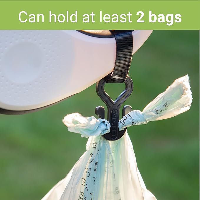 SVD.PET Dog Poop Bag Holder, Waste Bag Holder, Dog Poop Bag Carrier, Hand Free Holder (Black)