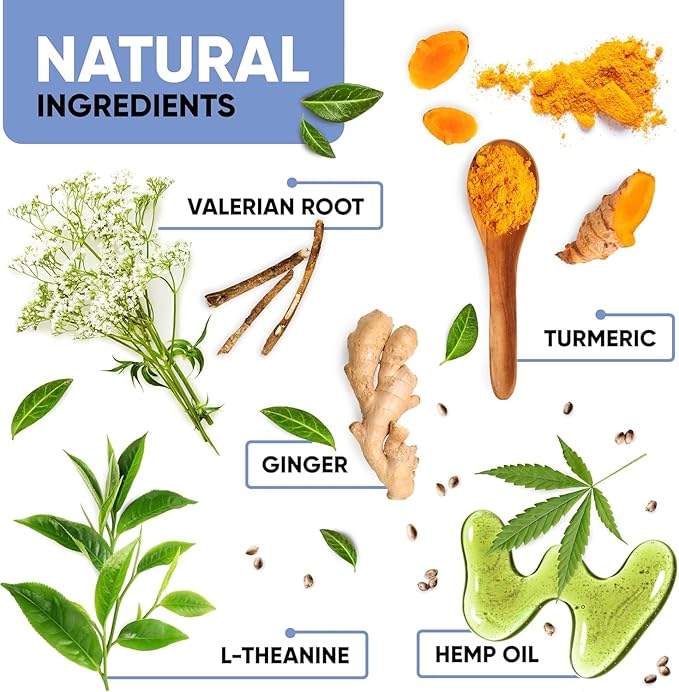 Kinpur Pet Care Relaxing Dog Calming Chews with Hemp Oil, Valerian Root, and Vitamin B - Natural Stress and Anxiety Relief for Dogs - 180 Beef-Flavored Calming Treats for All Breeds