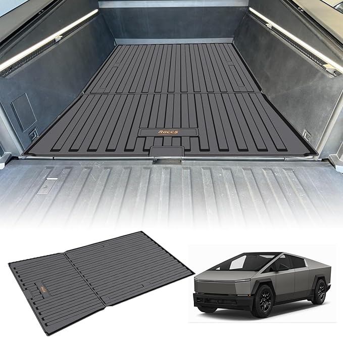 Truck Bed Mat Compatible with Cybertruck 2025 2024 Bed Mat TPE Heavy Duty Cargo Liner All Weather Protection Bed Liner Cargo Liner Accessories