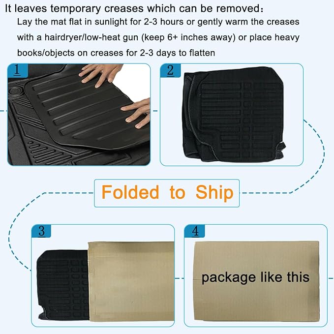 Aiqiying Floor Mats Compatible with Honda Accord 2018-2022 Models，All Weather Carpet Liners Waterproof Durable Custom-Fit Front Rear Full Set Protection TPE Accessories