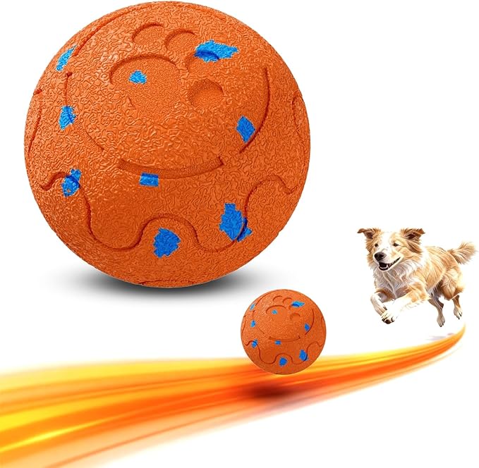 Dog Balls: Interactive Dog Ball, Self-Moving Dog Toy with Auto-Rolling & Bouncing, E-TPU Material, IP54 Waterproof, Motion-Activated, for Small/Medium/Large Dogs (Orange)