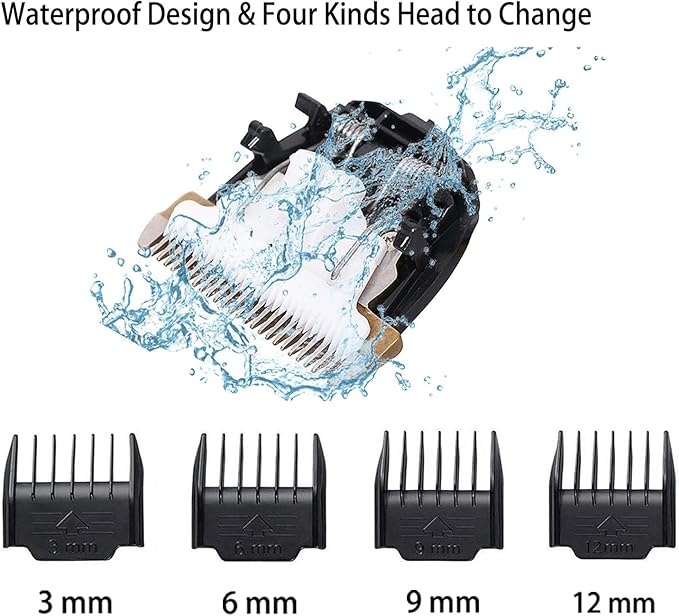 Dog Grooming Kit Clippers, Low Noise, Electric Quiet, Rechargeable, Cordless, Pet Hair Thick Coats Clippers Trimmers Set, Suitable for Dogs, Cats, and Other Pets(Grey)