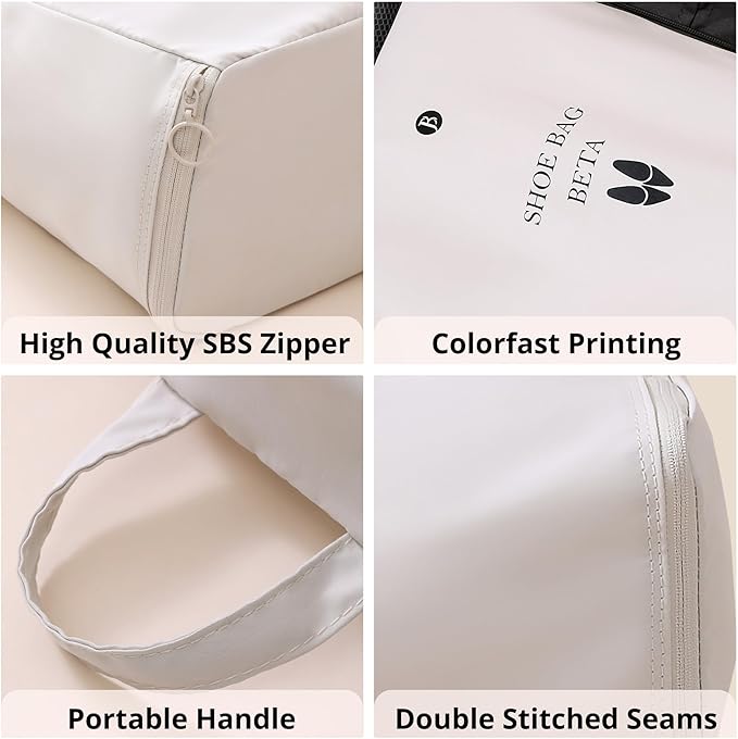 tianzong Shoe Bags for Travel, Water-resistant Shoe Storage Organizer with Zipper for Men and Women (Pink, T400-Beta)