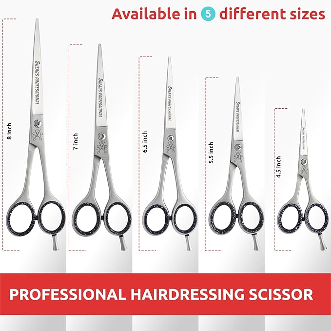 Hair Cutting Scissors, All Purpose 7 Inch Stainless Steel, Sharp Edge Blades, Dog Grooming Scissors, Hair Shears for Barber, Hairdressing Scissor for Haircut and Dogs