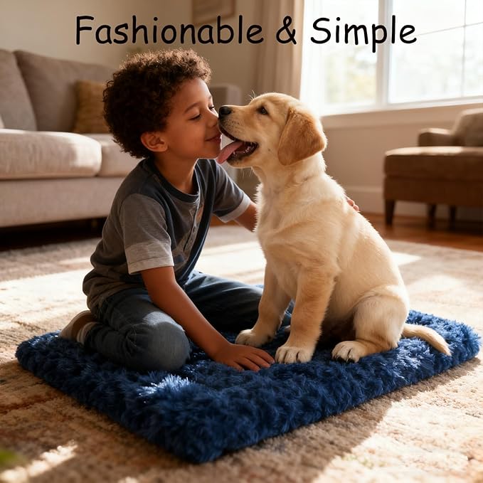 Dog Bed Mat - Reversible Dog Crate Bed Mats, Soft & Breathable Kennel Pad, Durable Crate Bed for Small Medium Large Dogs & Cats
