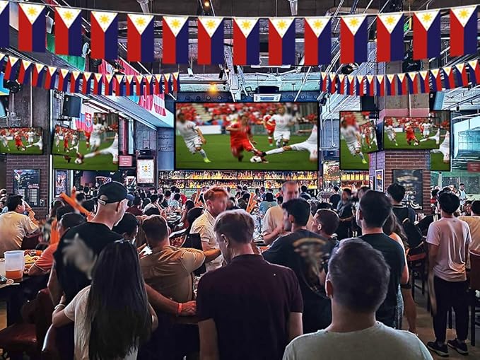 Philippines String Flag Pennant Banner - 38 Flags, 42 Feet Small Mini Philippine Flags Bunting Banner for Country Decoration, School, Party, Sports Events