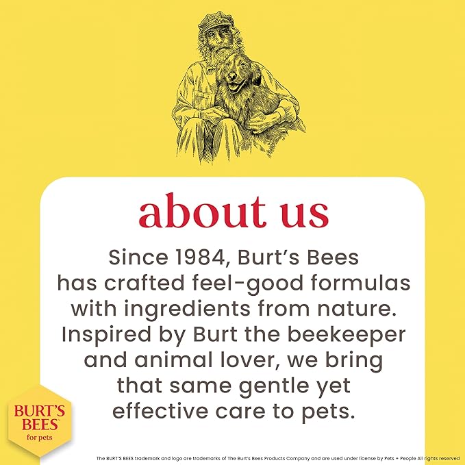 Burt's Bees for Pets Cat Dander Wipes with Colloidal Oat Flour, 98% Natural Origin Formulas, Cats Dandruff Remedy, Feline Cleansing Sheets for Allergy Relief, 3pk, 50ct