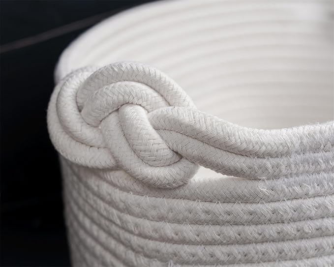 Personalized Dog Toy Basket with Pet Name, Puppy Toy Storage Organizer Custom Cotton Rope Basket Gift for Pet Dog or Cat (Pet Basket)