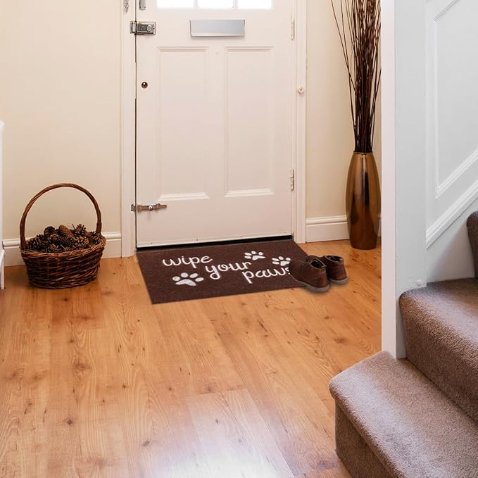 Welcome Door Mats for Outdoor Entrance Funny Door Mat Wipe Your Paws Floor Mat, Welcome Mats for Front Door Indoor Non Slip Backing Rubber Mat for Outside Dog