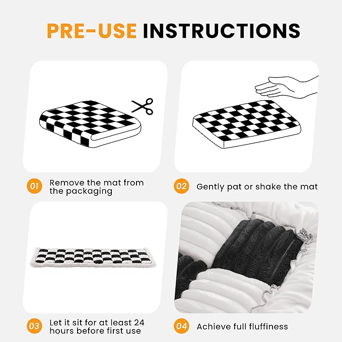 Backseat Dog Bed Mat for Car, Non-Slip Dog Bed for Car Back Seat, Soft & Cozy Dogs Blanket, Washable Travel Pet Mat Seat Protector for Cars, SUVs, Trucks (Black/White, 59"L x 27.5"W x 1.5"Th)