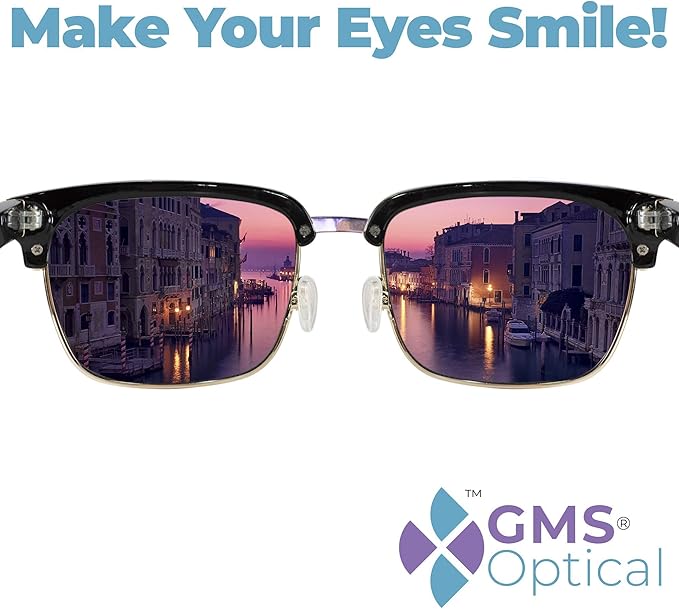 GMS Optical Comfort Line - 7mm Regular Wide/11mm Small Length - Air Bag Screw-in Soft Silicone Nose Pads for Glasses, Sunglasses, Glasses Repair Kit with Screws, Keep Glasses from Sliding (5 Pair)