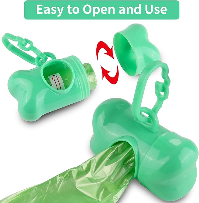Arroyner 10 Pack Bone Shaped Poop Bag Dispenser Pet Waste Disposal Bag Dispenser (Random Color)