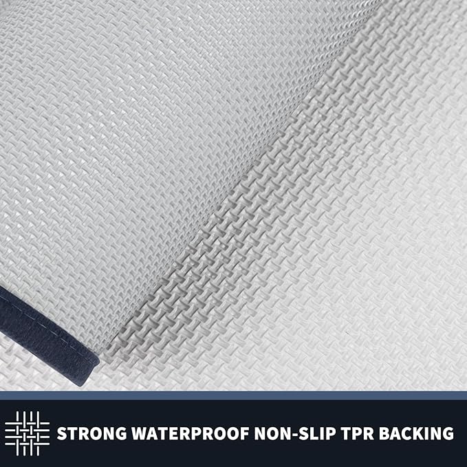 PURRUGS Dirt Trapping Door Mat 24" x 36", Non-Slip Machine Washable Entry Rug, Entrance Mat, Indoor Front Door Mat, Super Absorbent Entryway Rug for Muddy Shoes & Paws, Light Blue & Navy