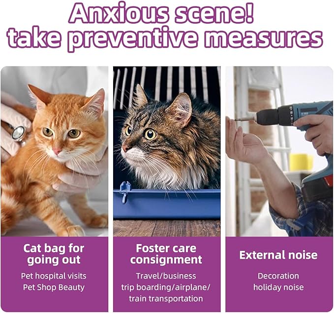 Cat Calming Pheromone Spray Kit Feline Calm Pheromones Vet Recommended Drug-Free Anxiety Relief for Multi-Cat Homes,Stops Scratching & Urine Marking,60-Day Supply | Drug-Free (2)