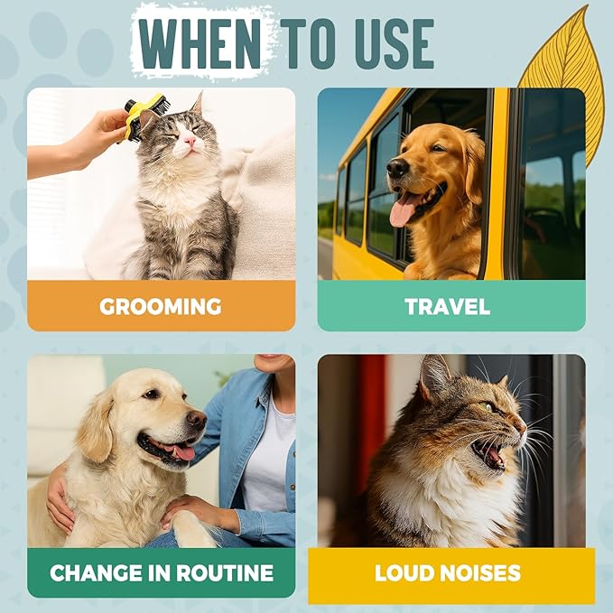 ALFIE'S CHOICE Pet Calming Aromatherapy Spray - Cat Calming Spray for Indoor Use & Travel - Dog Relaxation Mist with Essential Oils - Natural Scent for Grooming, Loud Noises - 3.4 fl oz