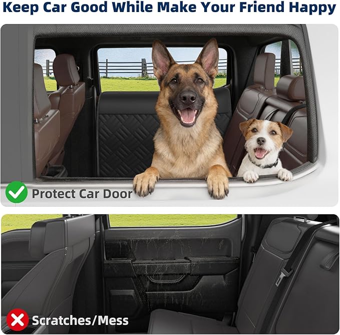 Car Door Protector for Dogs - Heavy Duty Thick Oxford Covers for Car Back Door Protect for Pet Scratching(M)