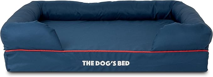The Dog’s Bed, XL Oxford Blue, Memory Foam, Pain Relief: Arthritis, Hip & Elbow Dysplasia, Post Surgery, Lameness, Supportive, Calming, Waterproof Washable Cover