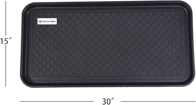 Multi-Purpose Boot Tray Mat,Pet Bowl Tray,Dog Bowl Mat,Boot Tray for Entryway,Waterproof Trays for Indoor and Outdoor Floor Protection,30" x 15"/Large