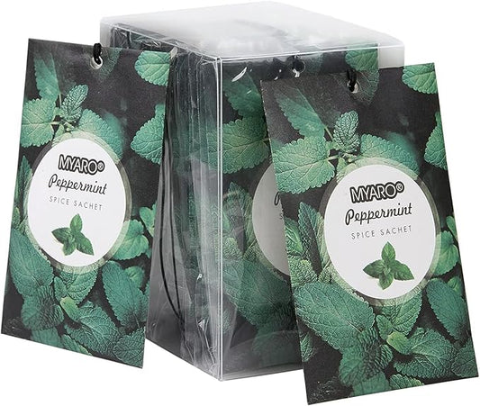 MYARO 12 Packs Peppermint Potpourri Bags Sachets for Drawer and Closet, Long-Lasting Drawer Car Air fresheners Closet Sachets Home Fragrance