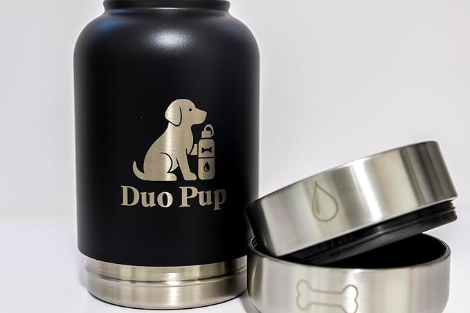 Portable Dog Water Bottle - 32 oz - Insulated with Detachable Bowls - Leak-Proof Pet Travel Bottle for Dogs (Light Green)