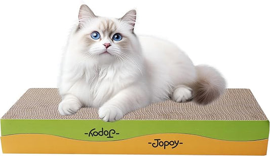 2 Packs cat Scratch pad Toys Reversible Scratching Cardboard，scratchers for Indoor Cats Sleep Play and Grind Claws
