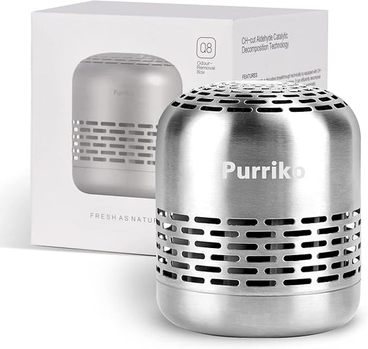 Purriko Refrigerator Deodorizer,Lasts up to 10 Years,Refrigerator Odor Eliminator,Fridge Deodorizer,More Effective Than Baking Soda Bamboo Air Purifying Bags