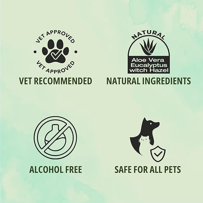 NOVEHA 50PCs Dog Ear Wipes Finger Glove Fit | Easy Ear Cleaning for Dogs & Puppies, Cats & Kittens | Gentle Pet Ear Cleaner Finger Wipes for Puppy, Kitten & More | Cat & Dog Ear Wash | Pet Supplies