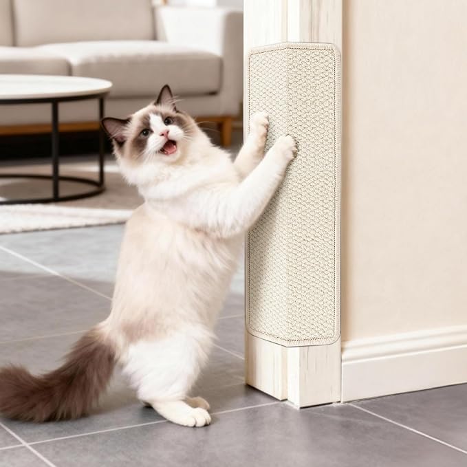 Door Protector from Cat Scratching 19.6" x 7.8" Cat Wall Corner Scratcher, Anti Scratch Door Frame Furniture Protector for Indoor Cats