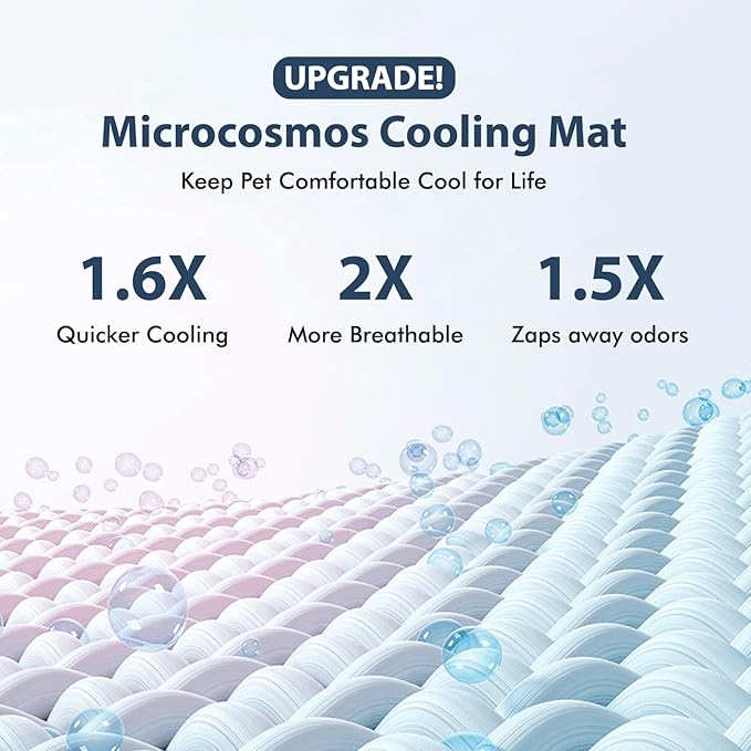 MICROCOSMOS Summer Cooling Mat & Sleeping Pad- Water Absorption Top, Materials Safe, Easy Carry, EZ Clean. Keep Cooling for Pets, Kids and Adults.(Green, 24" x18")