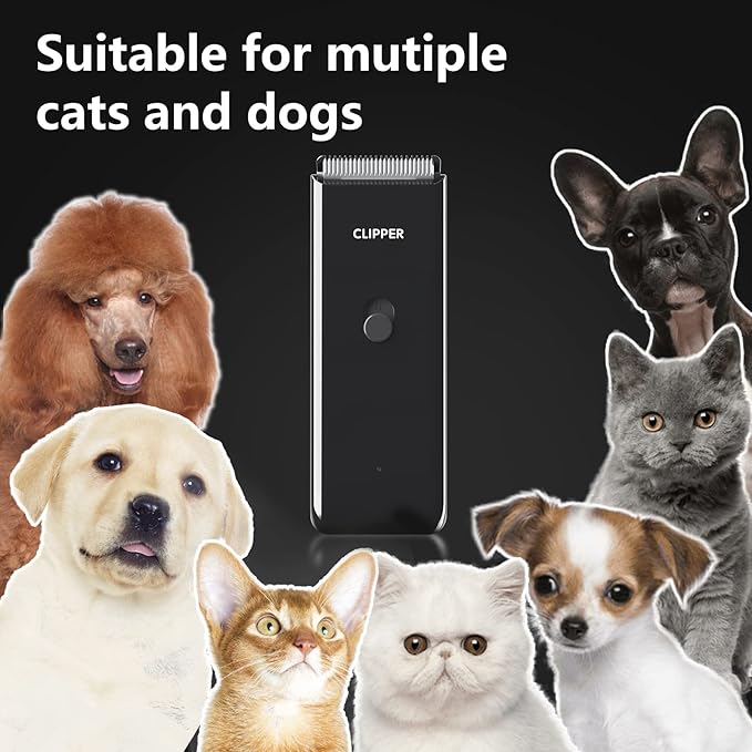 Founouly Home Professional Dog Grooming Kit Clipper Low Noise USB Rechargeable for Dog Cat