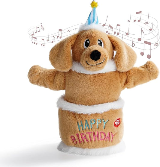 Birthday Cake Dog Toy, Singing and Dancing Birthday Songs, Interactive Dog Toys, Plush Stuffed Puppy Toys with Echo Function Feature, Happy Birthday Gift for Dogs
