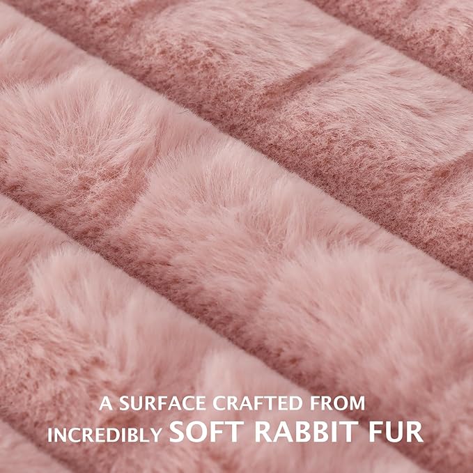 BVAGSS Dog Bed Washable Crate Mattress,Anti-Slip Memory Foam Soft Warm Pet Cushion for Small Medium Dogs, Calming Fluffy Sleeping Kennel Pad XH082 (24''x18'',Pink)