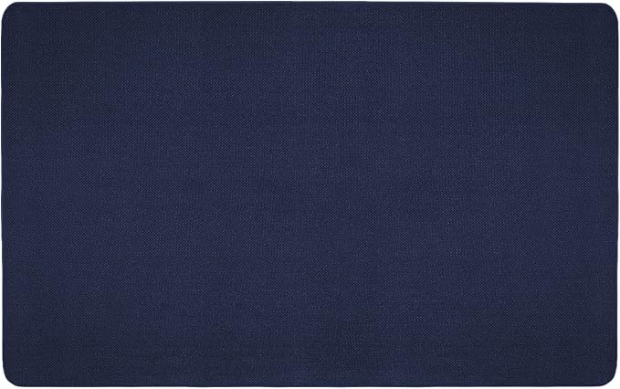 House, Home and More Skid-Resistant Carpet Indoor Area Rug Floor Mat - Navy Blue - 5 Ft X 8 Ft - Non Slip Rubber Backing, Stain Resistant, Dog Friendly, Living Room Bedroom Kitchen Entryway
