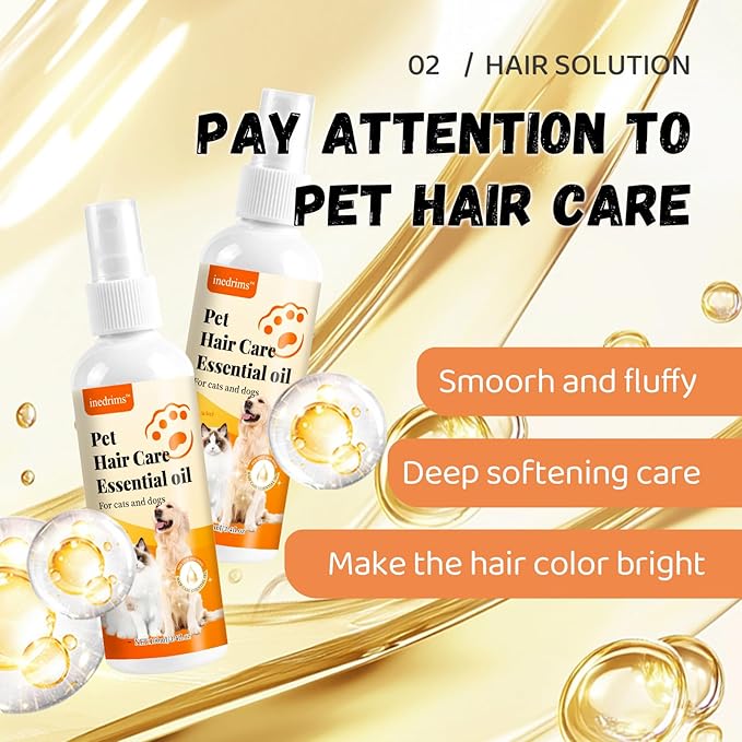 Dog Detangler Spray - Detangling Plus Shine Mist for Dogs | Best Detangling Spray for All Dogs & Puppies for Shiny Coats and Dematting | 3.5 Oz Bottle