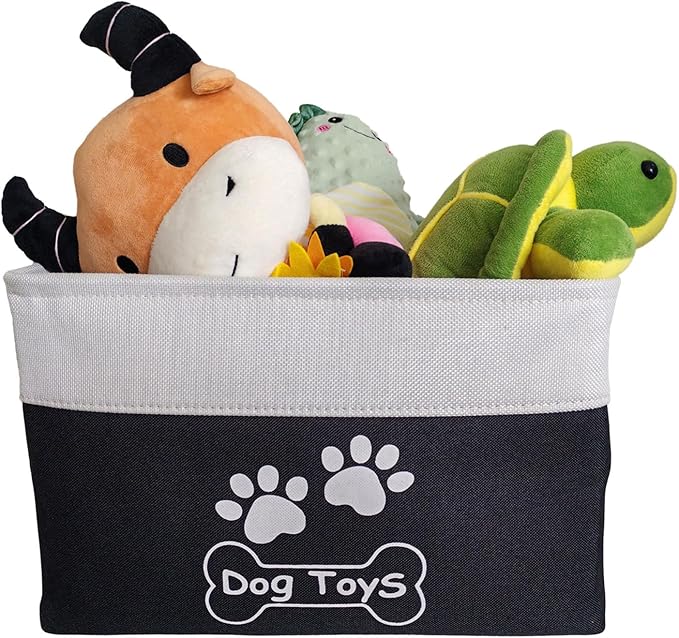 Dog Toy Basket Collapsible Dog Toy Box with Handles Foldable Dog Toy Bin for Pet Toys,Accessories