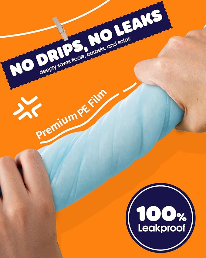 Powools Puppy Pads - Super Absorbent & Spill-Proof Pee Pads for Dogs with 6-Layer Material, Quick-Dry & Hassle-Free Potty Pads for Floors, Furniture, Vehicle, 22" × 22", 100 Packs
