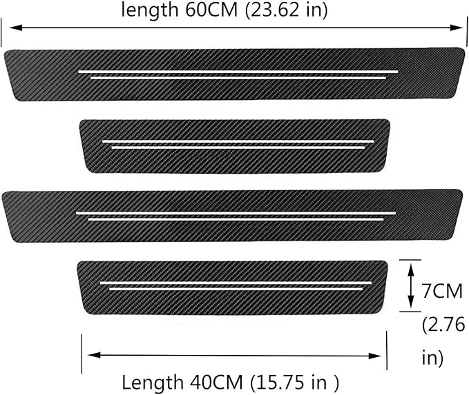 Door sill Protector,Door sill Scratch Protection (Suitable for Most car Models),Anti-Scratch Protection Strips（9PC）
