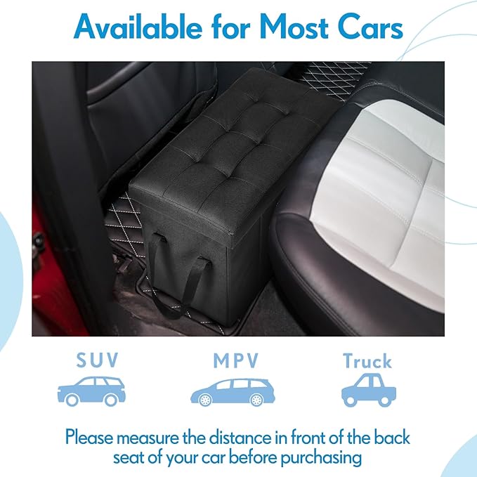 Car Back Seat Extender for Dogs up to 300lbs Car Seat Extender Back and Front Gap Filler with Storage Prevent Your Dogs from Falling Off(2 Pack)