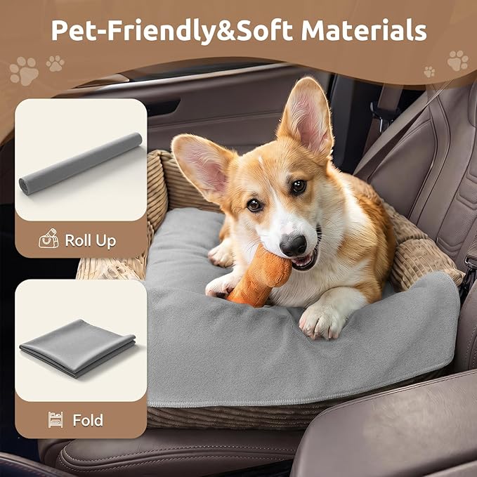 MontVoo Washable Dog Bed Cover, Absorbent Quick Dry Pet Bed Sheet, Easy Hair Removal Couch Covers for Dogs/Cats, 14x20 Inches, Waterproof PU Backing Dog Bed Mat for Car Seat, Crate, Cover Only, Grey
