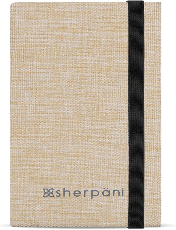 Sherpani Vienna, RFID Blocking Passport Holder, Travel Passport Cover Wallet, Travel Documents Organizer Protector for Women, Travel Gift (Straw Lite)